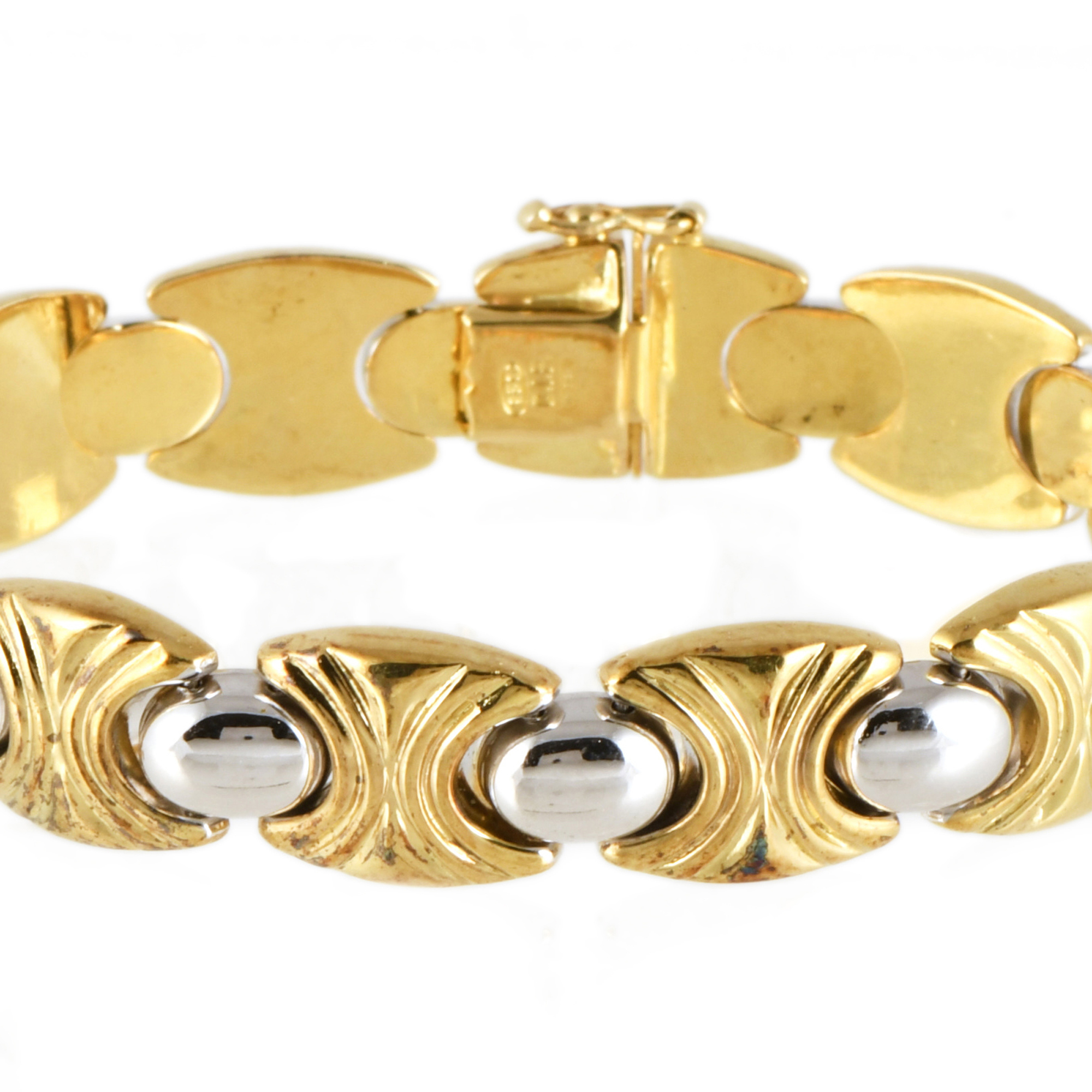 Pulsera plana dos colores.