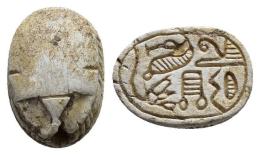 EGIPTO. Escarabeo. Fayenza. 12,4 mm. II Período Intermedio. Mustaki Collection.